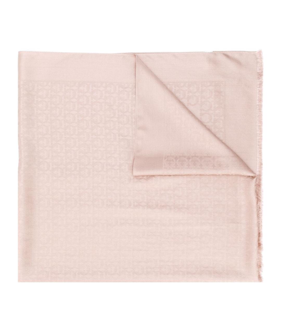 FERRAGAMO Бежевый шерстяной шарф, фото 1