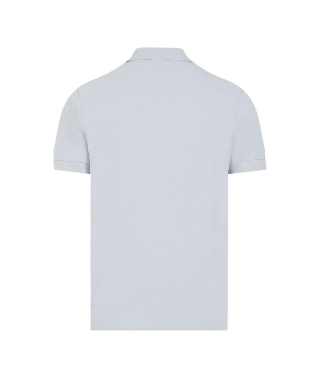 STONE ISLAND Голубое хлопковое поло с коротким рукавом, фото 3