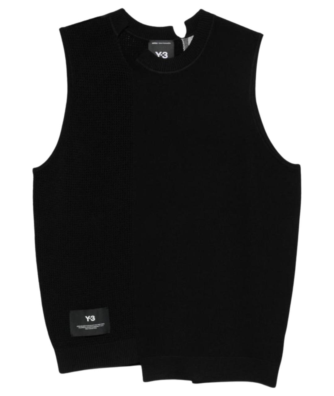 Y-3 Черная полиэстеровая жилетка, фото 1