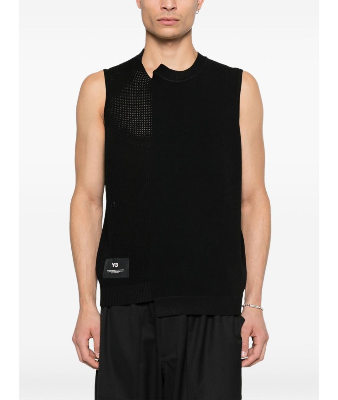 Y-3 Черная полиэстеровая жилетка, фото 4
