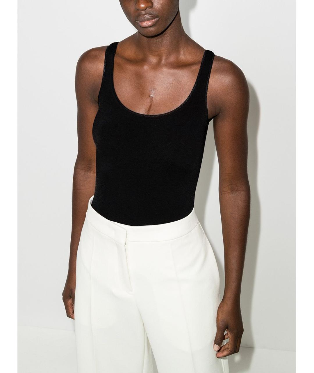 WOLFORD Черная хлопковая майка, фото 5