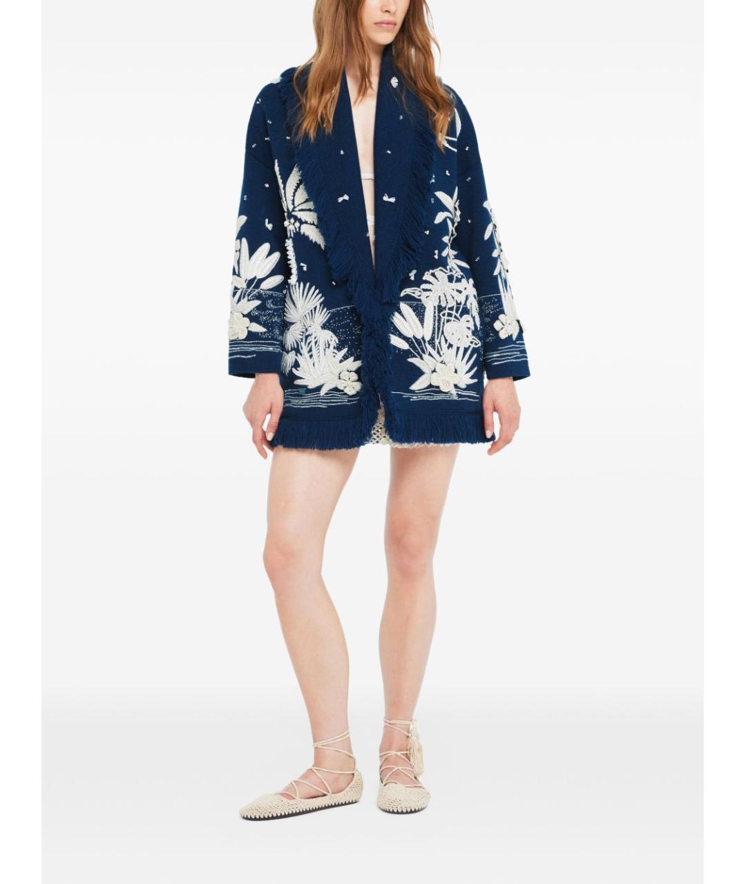 ALANUI Синий шерстяной кардиган, фото 6