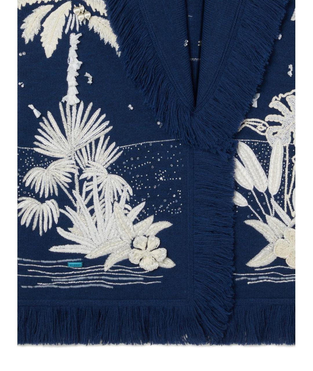 ALANUI Синий шерстяной кардиган, фото 3