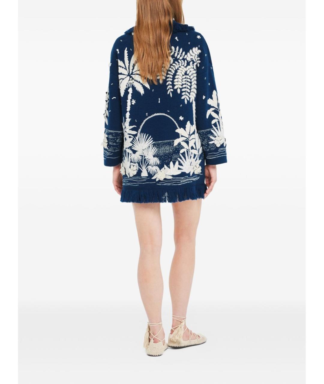 ALANUI Синий шерстяной кардиган, фото 5