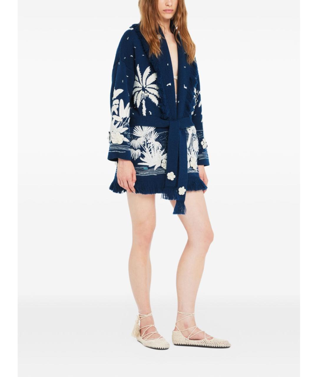 ALANUI Синий шерстяной кардиган, фото 2