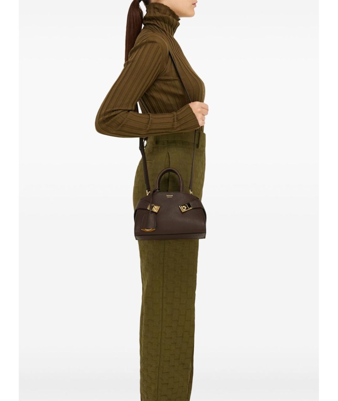 FERRAGAMO Коричневая сумка тоут, фото 3