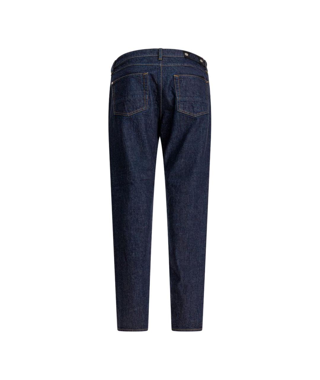 STONE ISLAND Синие хлопковые прямые джинсы, фото 3