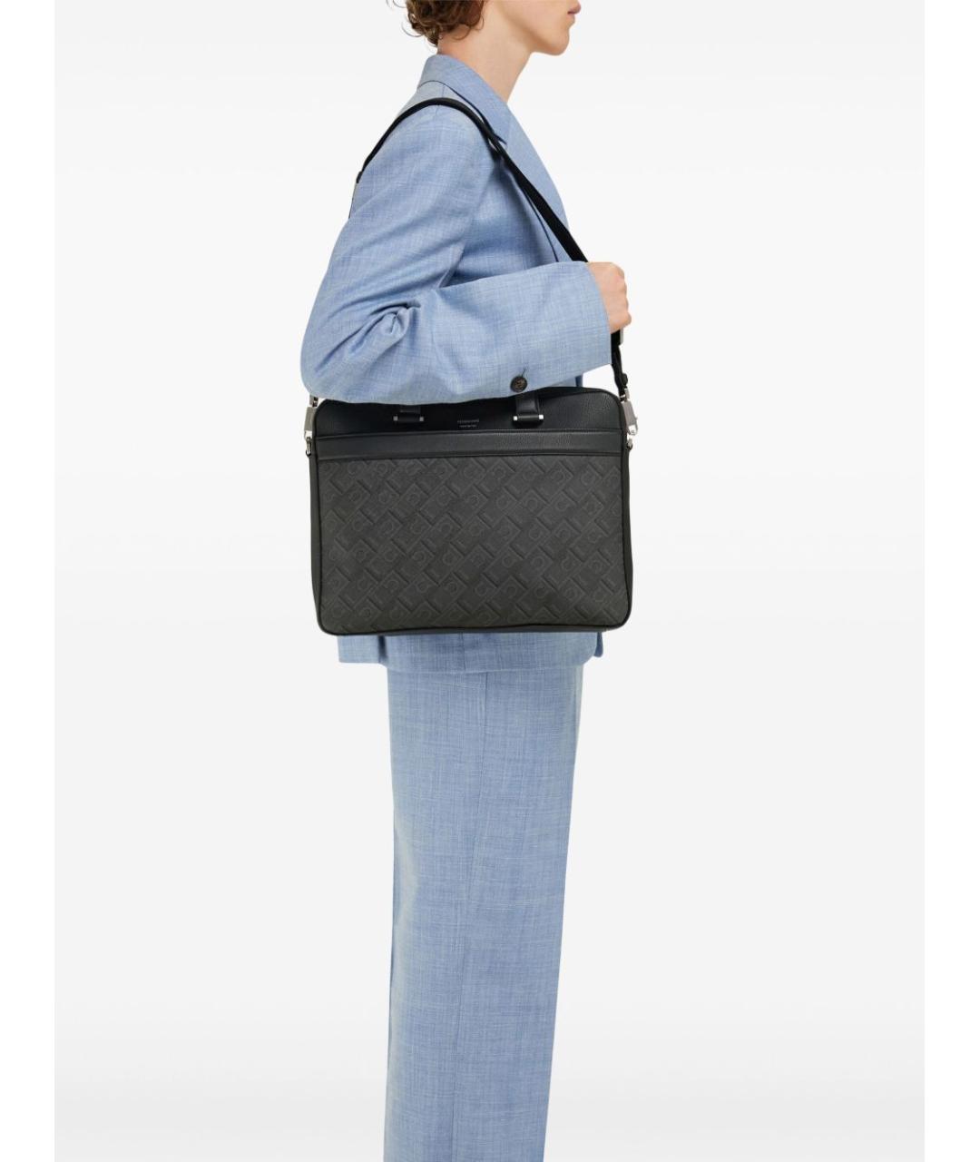 FERRAGAMO Черный портфель, фото 5