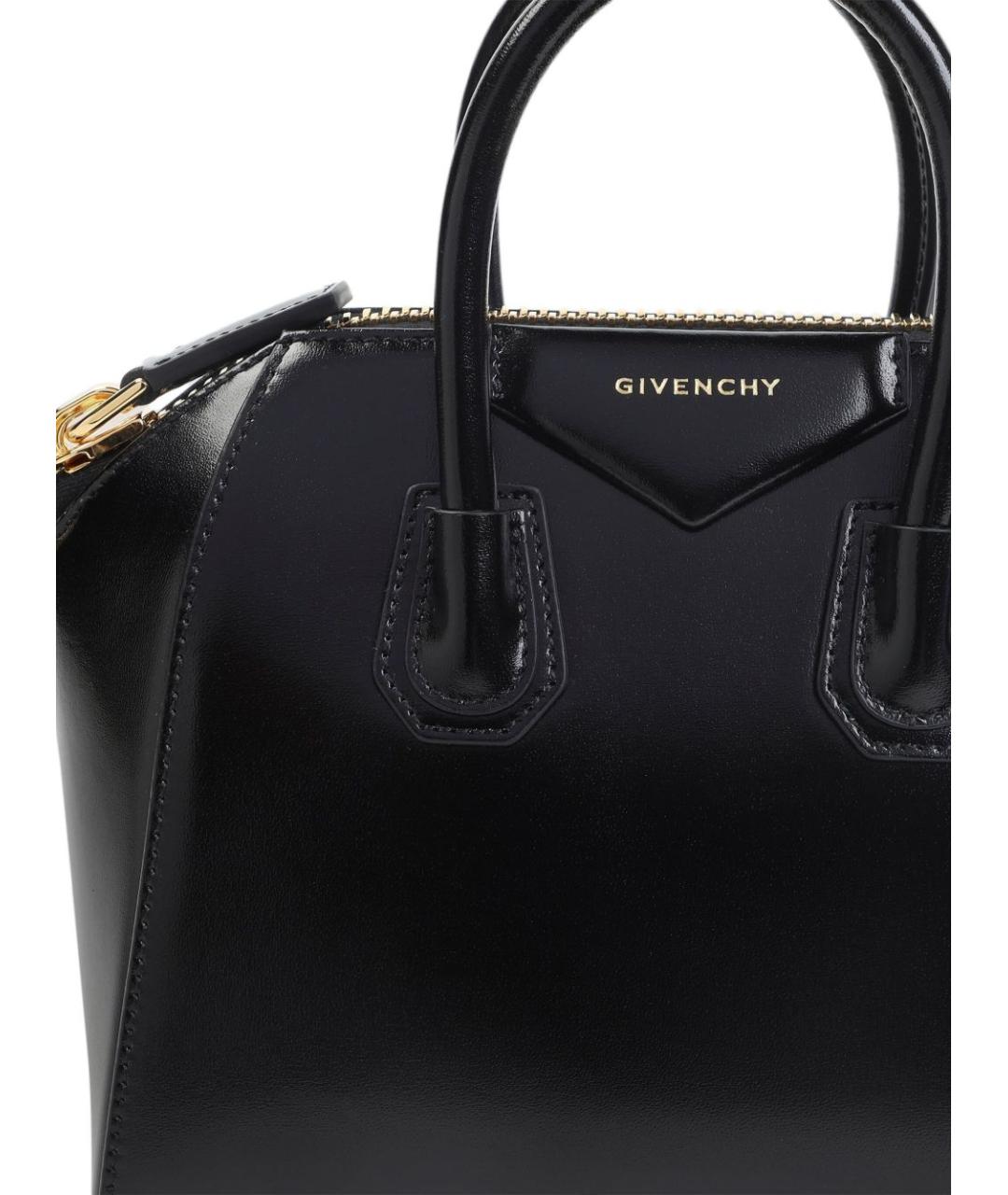 GIVENCHY Черная кожаная сумка тоут, фото 3