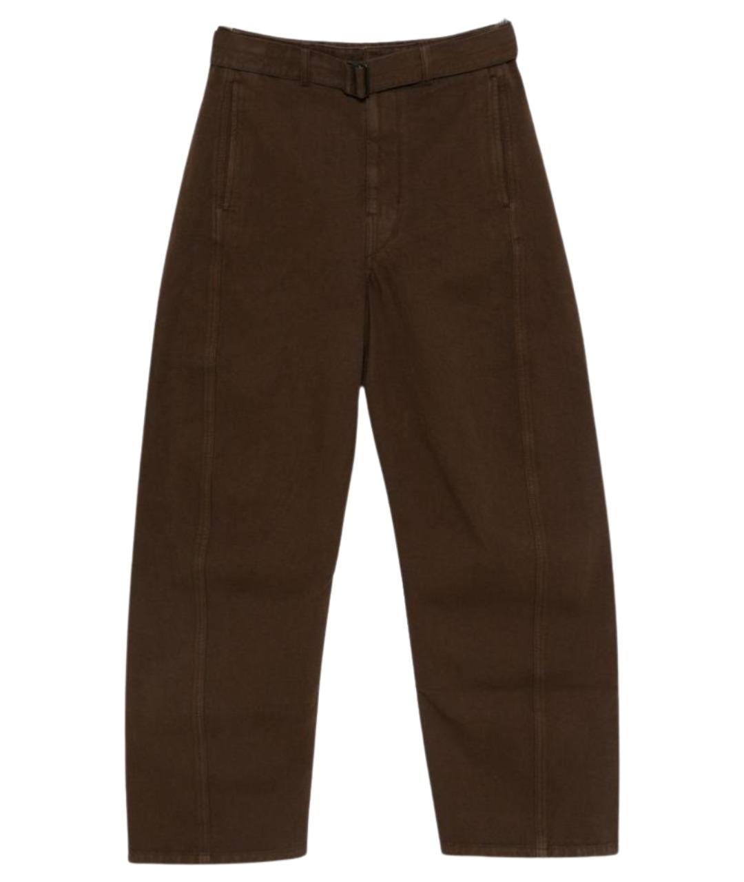 LEMAIRE Коричневые хлопковые прямые джинсы, фото 1