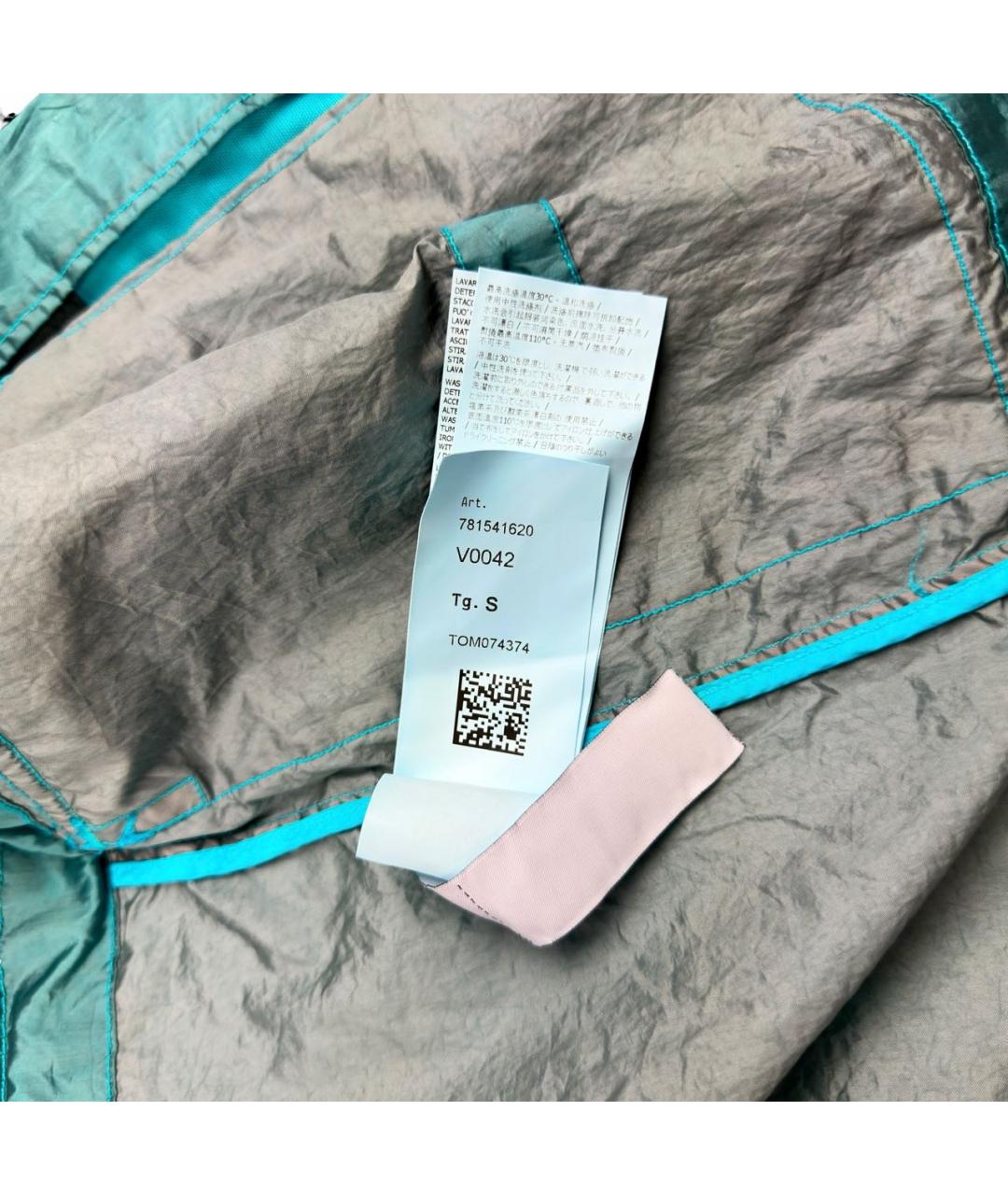 STONE ISLAND Бирюзовая полиамидовая куртка, фото 8