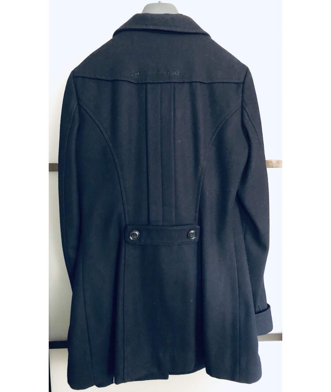 CALVIN KLEIN JEANS Темно-синее шерстяное пальто, фото 3