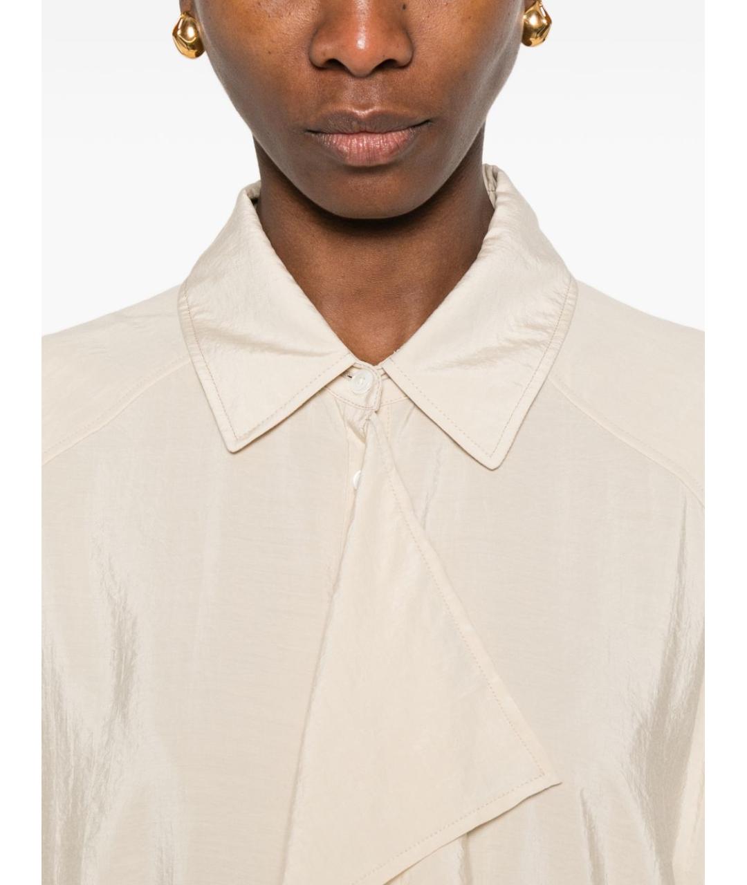 LEMAIRE Белое шелковое повседневное платье, фото 2