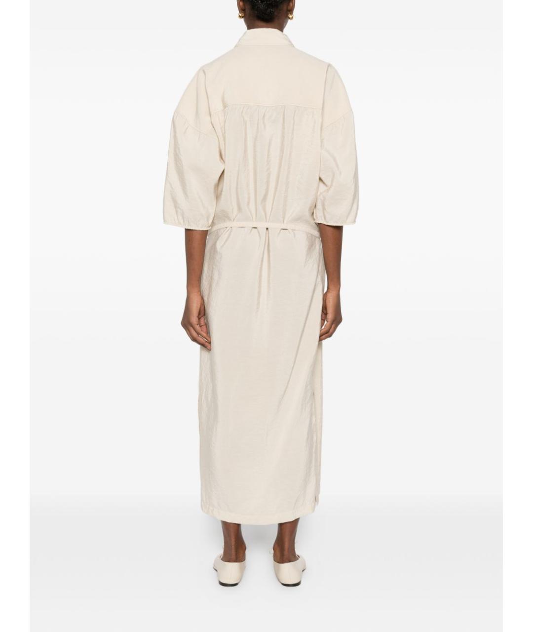 LEMAIRE Белое шелковое повседневное платье, фото 4