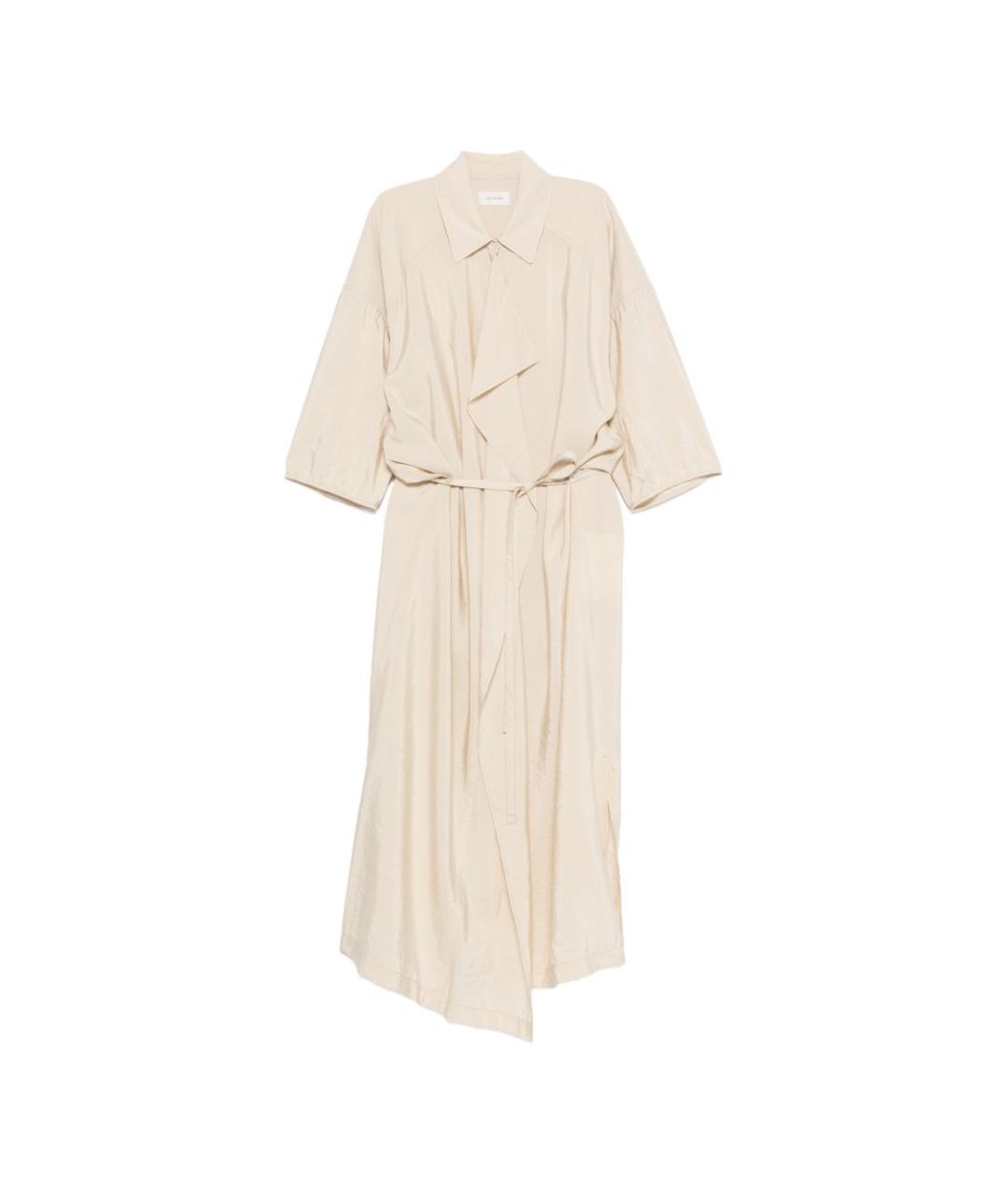 LEMAIRE Белое шелковое повседневное платье, фото 1