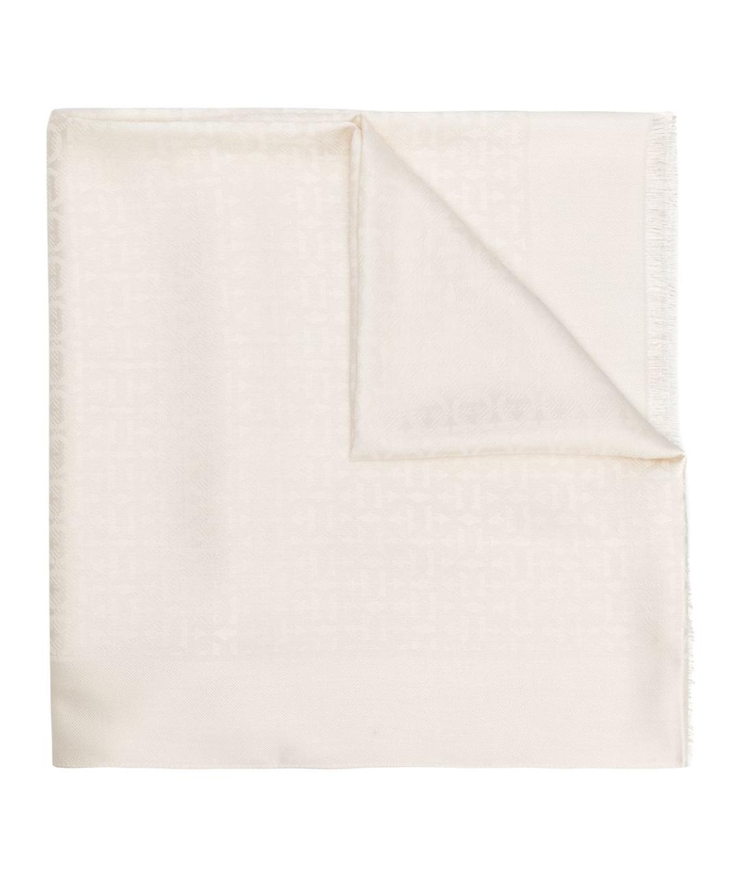 FERRAGAMO Бежевый шерстяной шарф, фото 1