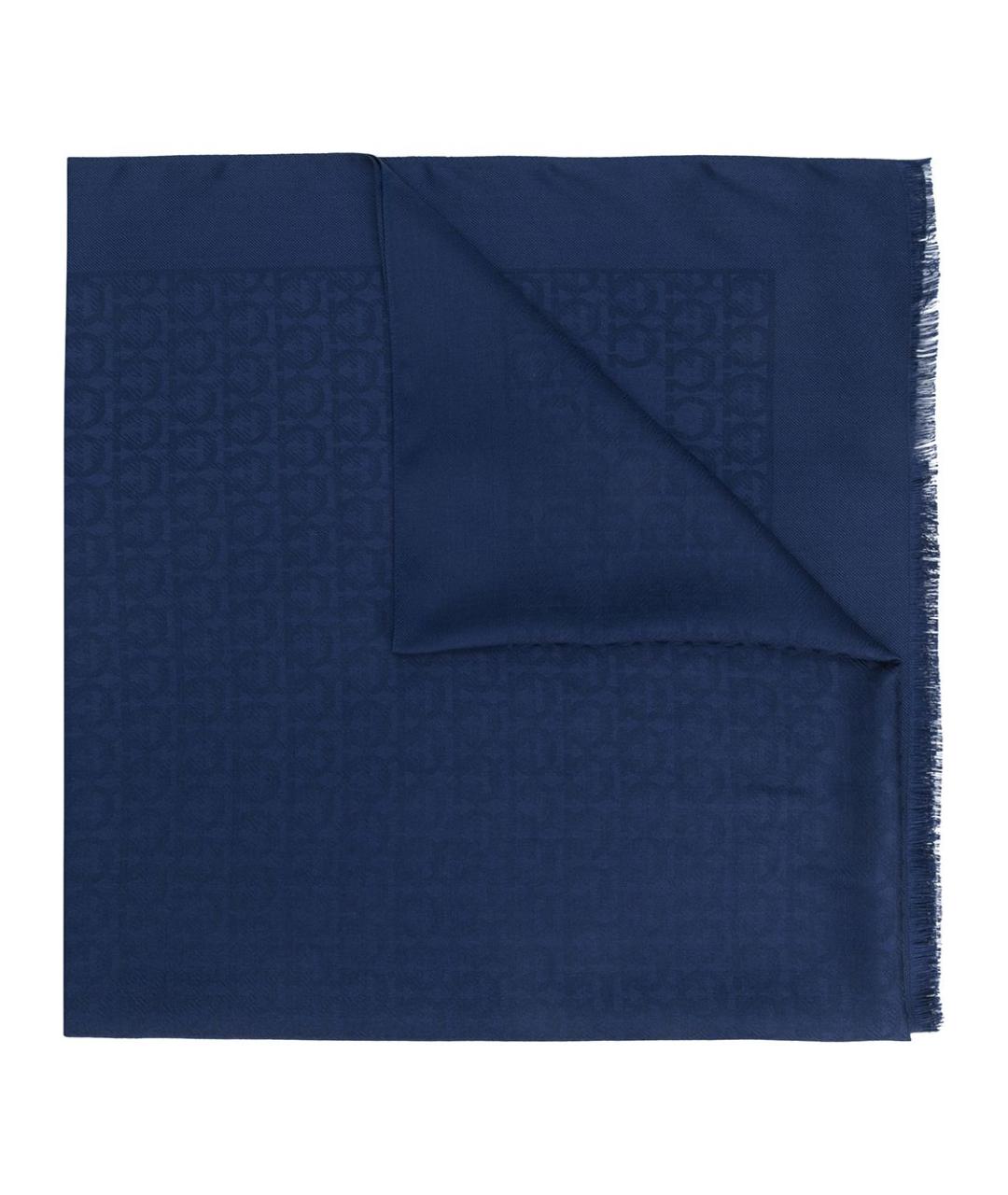 FERRAGAMO Синий шарф, фото 1