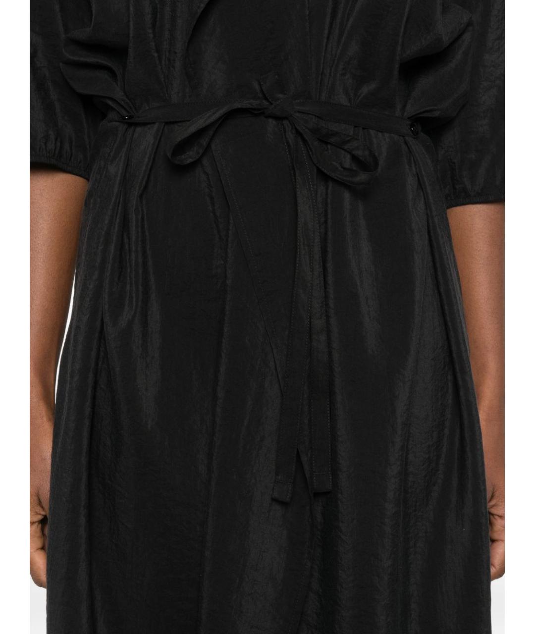 LEMAIRE Черное шелковое повседневное платье, фото 5