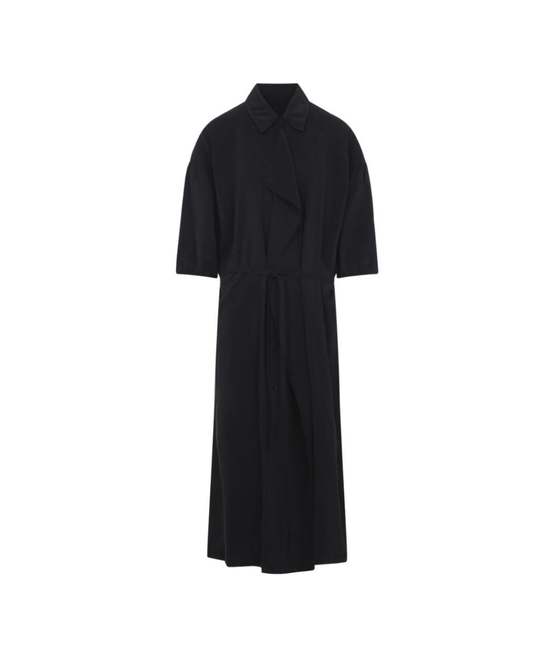 LEMAIRE Черное шелковое повседневное платье, фото 2