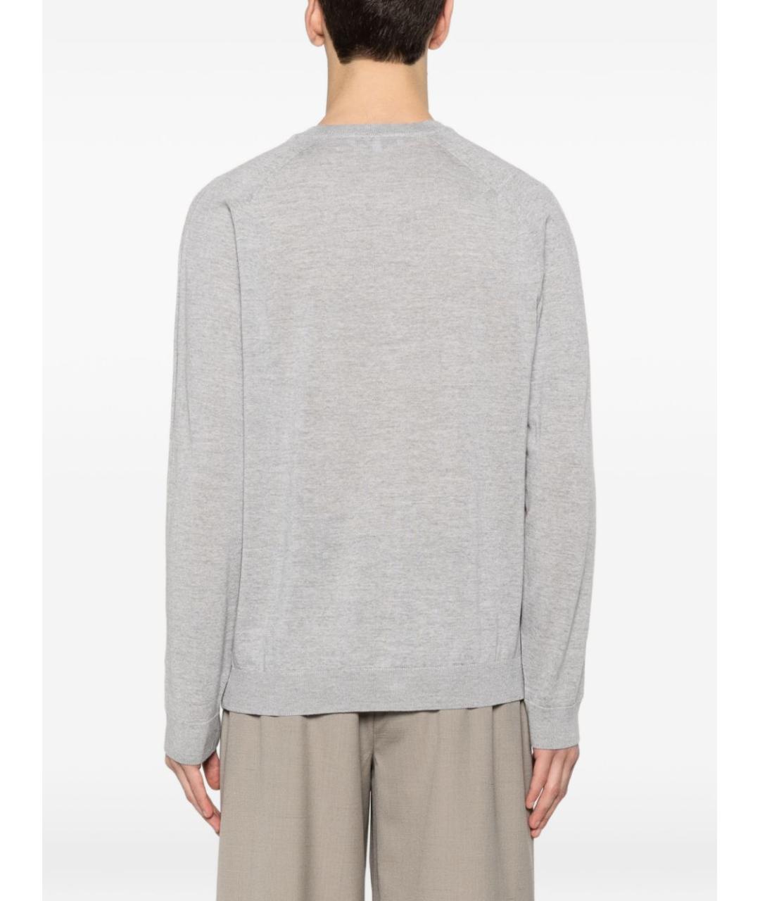 MAISON KITSUNE Серый шерстяной кардиган, фото 5