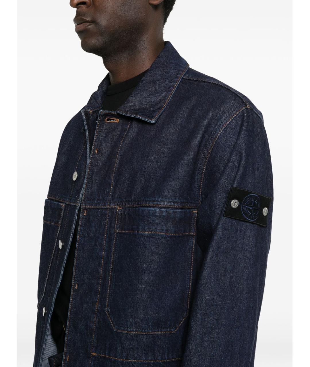 STONE ISLAND Синяя хлопковая куртка, фото 4