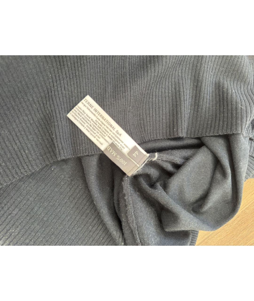 LORENA ANTONIAZZI Антрацитовый шерстяной джемпер / свитер, фото 4