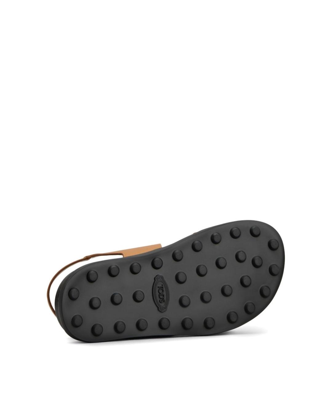 TOD'S Коричневые кожаные босоножки, фото 2