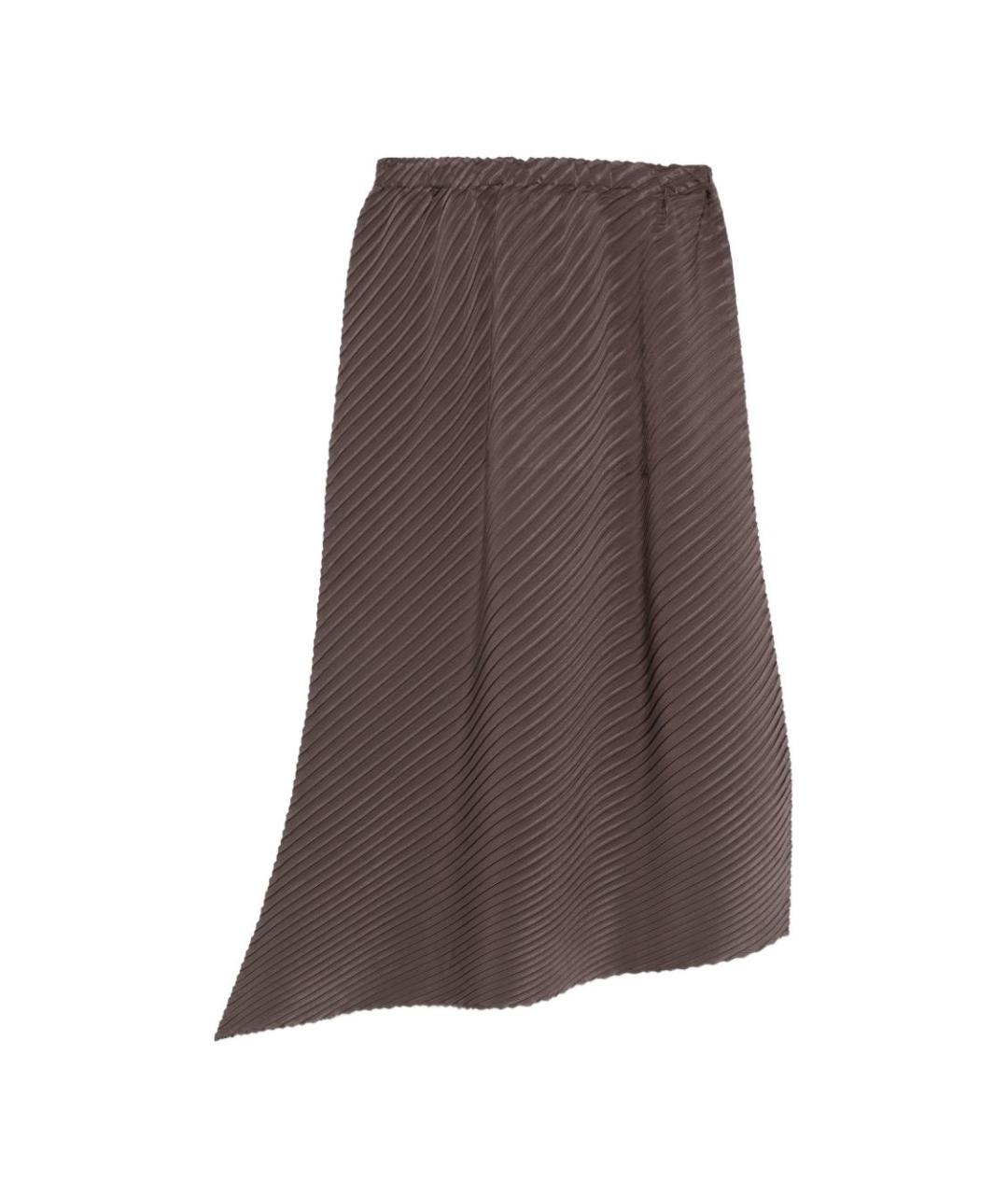 ISSEY MIYAKE Коричневая юбка миди, фото 2