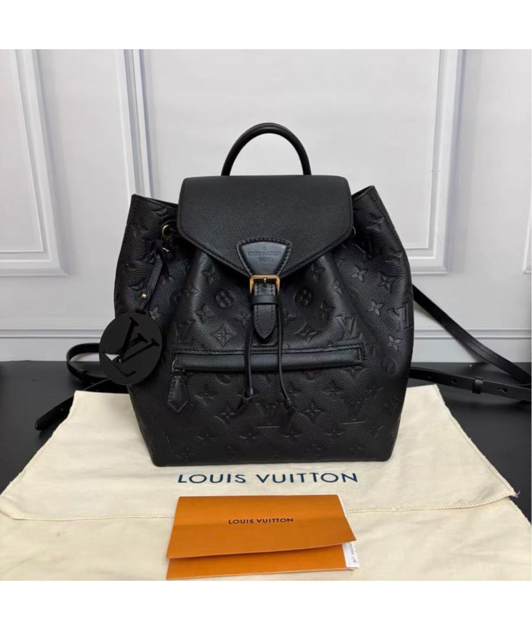 LOUIS VUITTON Черный кожаный рюкзак, фото 2