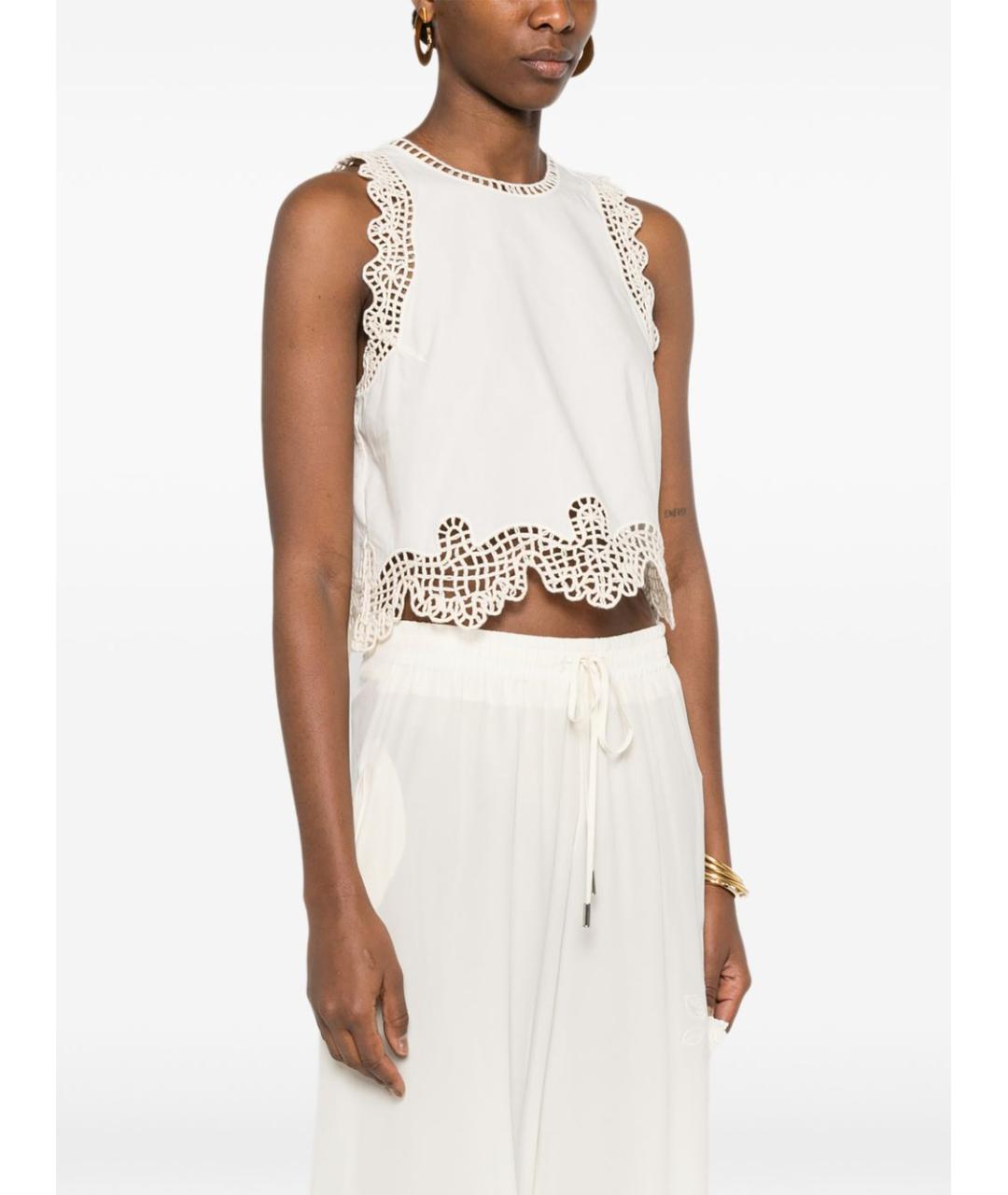 FORTE FORTE Бежевая хлопковая майка, фото 3