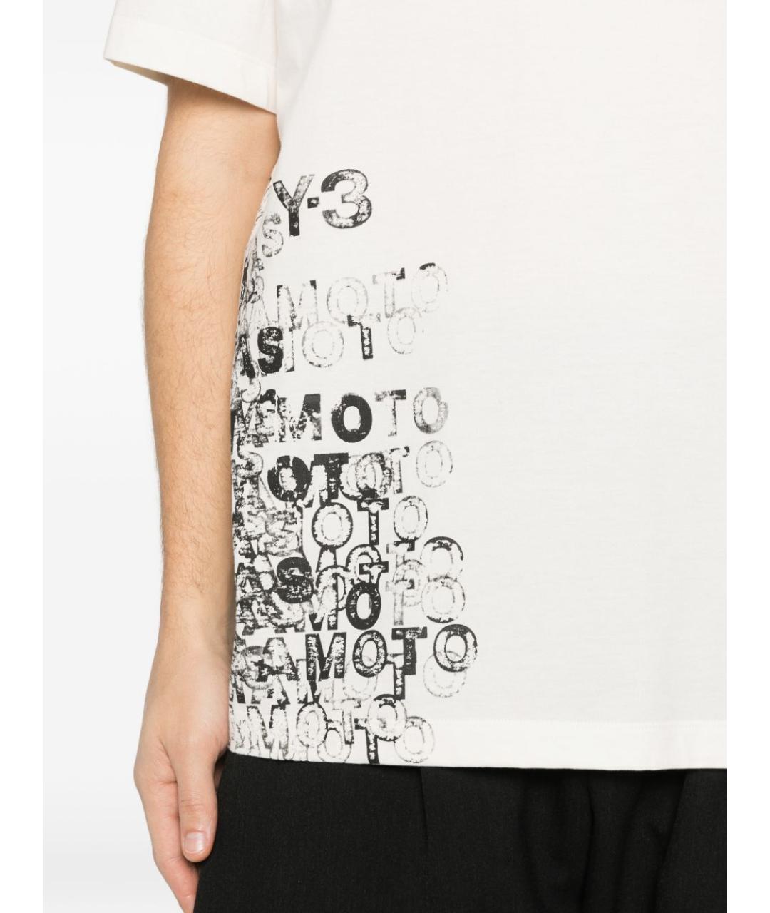 Y-3 Белая хлопковая футболка, фото 2