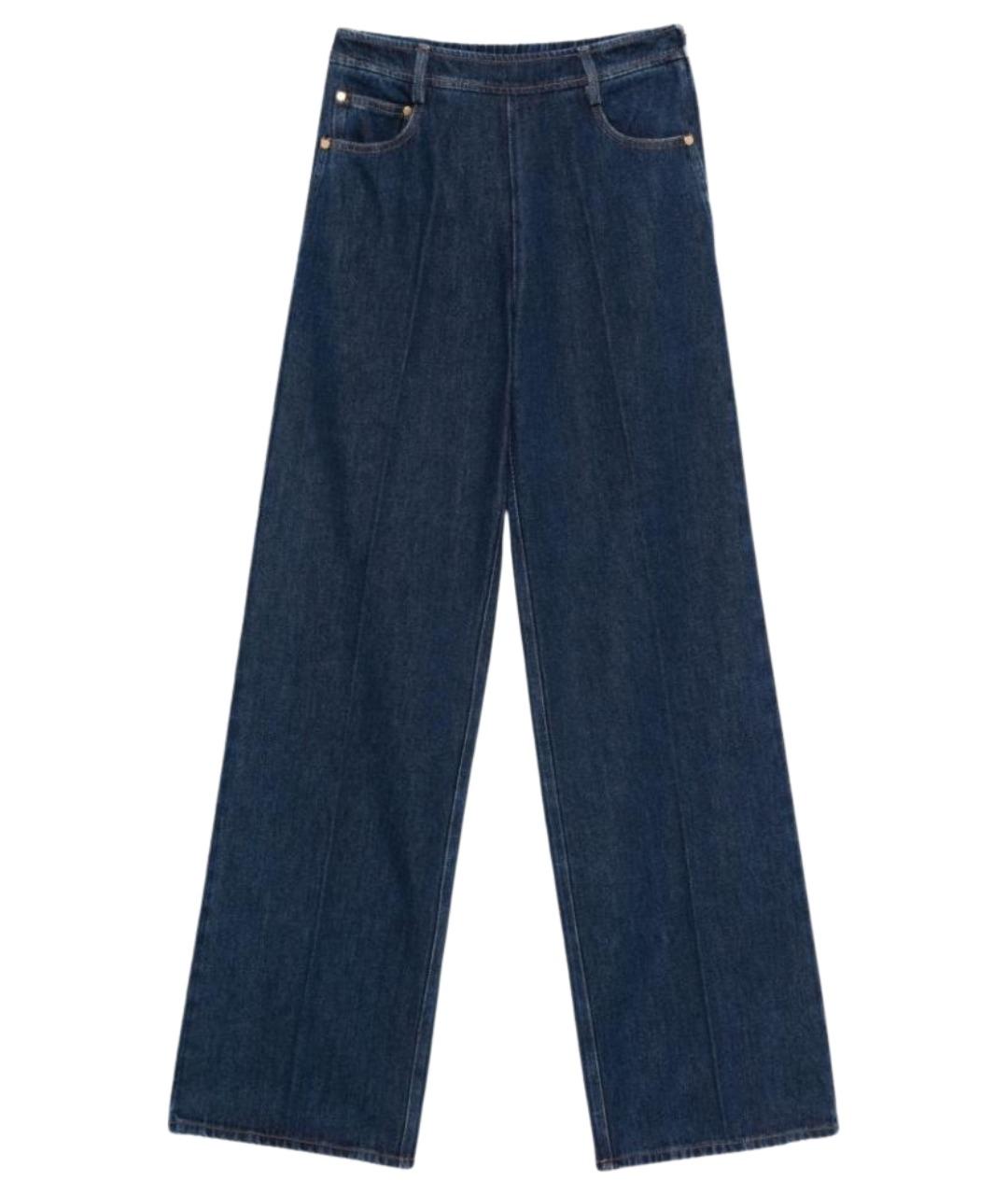 FORTE FORTE Синие хлопковые прямые джинсы, фото 1