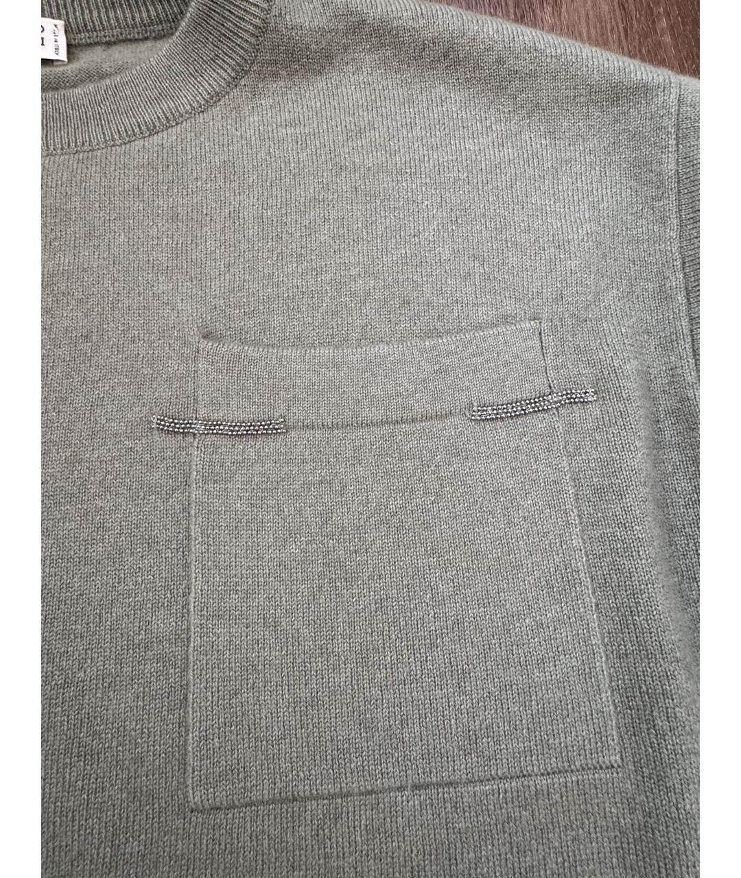 BRUNELLO CUCINELLI Зеленый кашемировый джемпер / свитер, фото 3