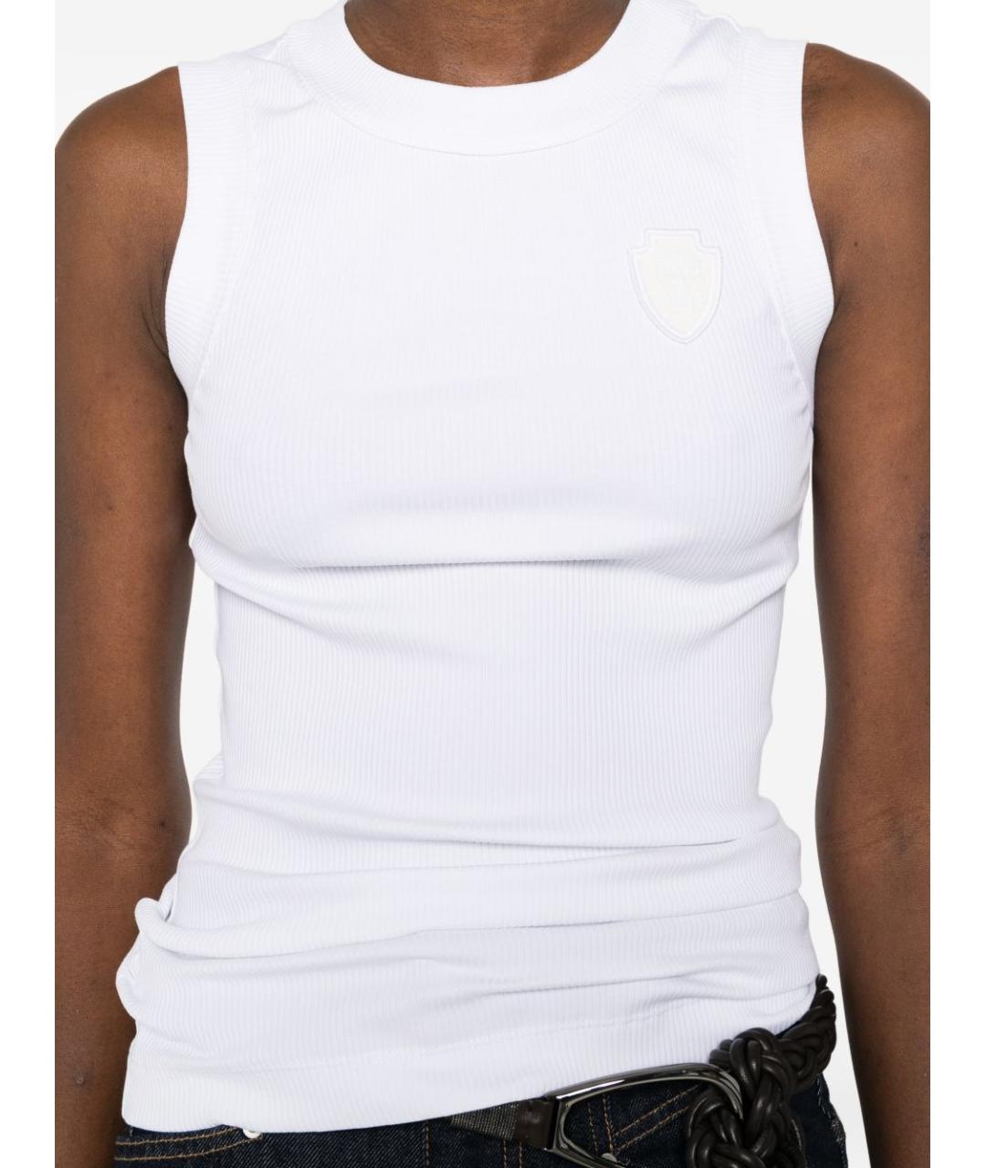 BRUNELLO CUCINELLI Белая хлопковая майка, фото 3