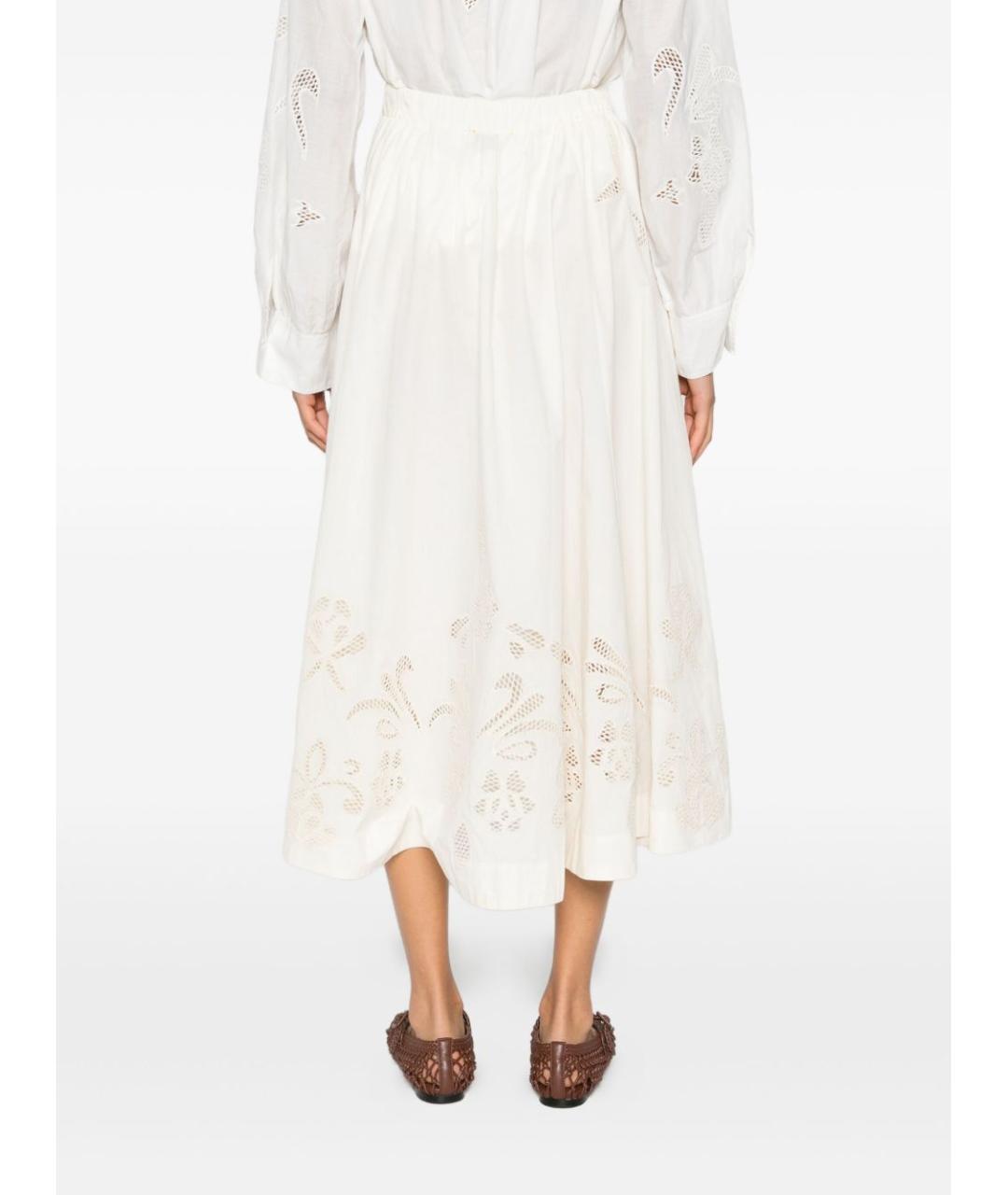 FORTE FORTE Бежевая хлопковая юбка миди, фото 4