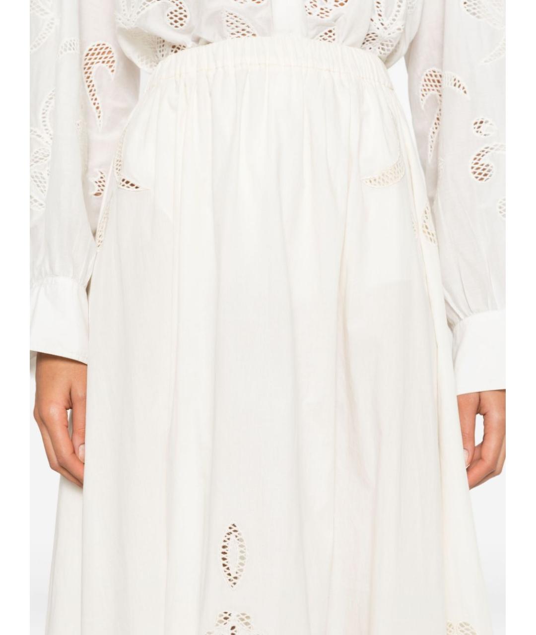 FORTE FORTE Бежевая хлопковая юбка миди, фото 2