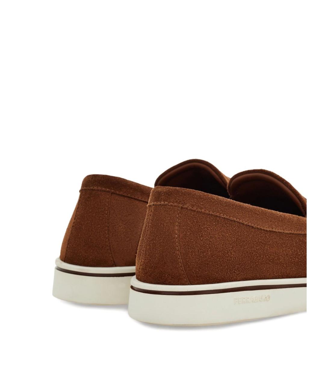 FERRAGAMO Коричневые лоферы, фото 4