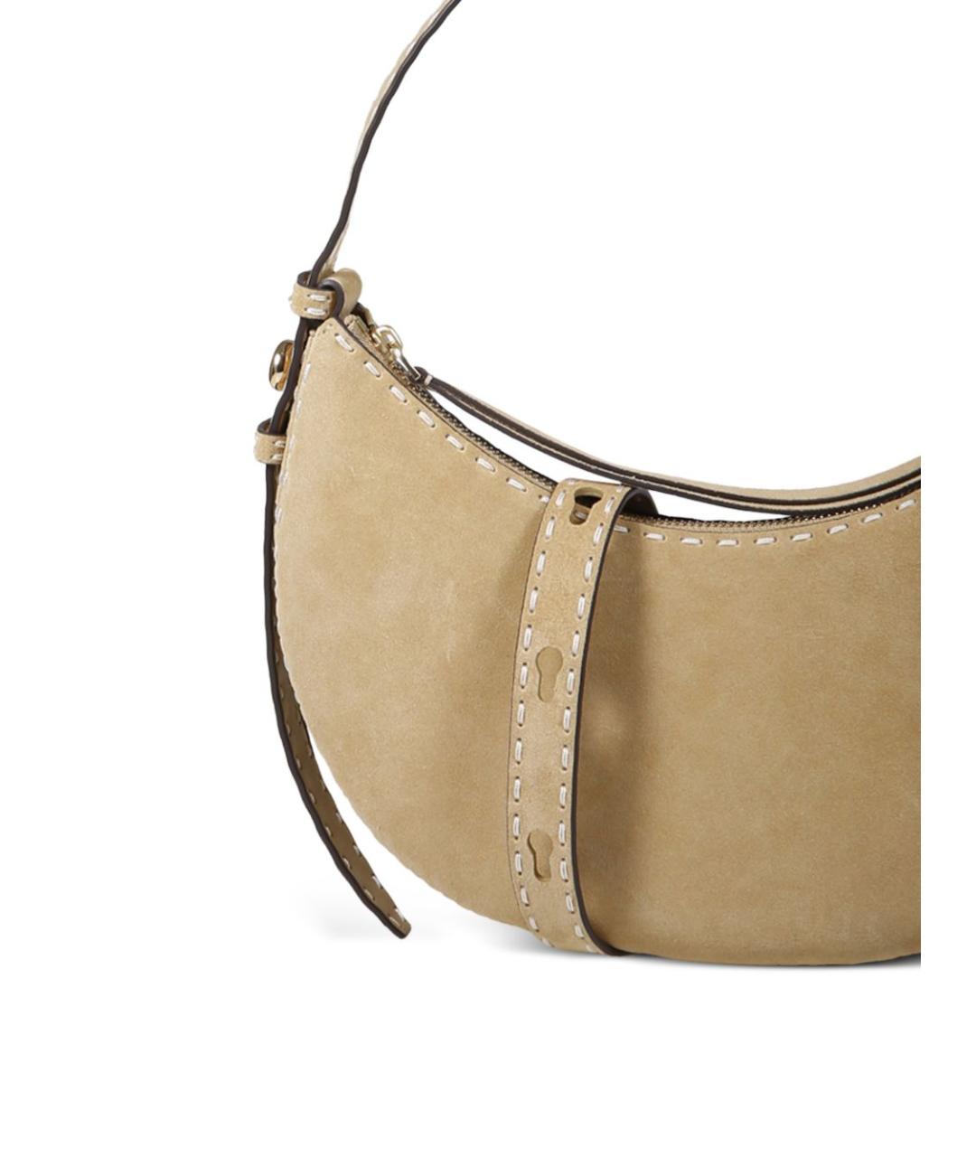 TORY BURCH Бежевая замшевая сумка через плечо, фото 2