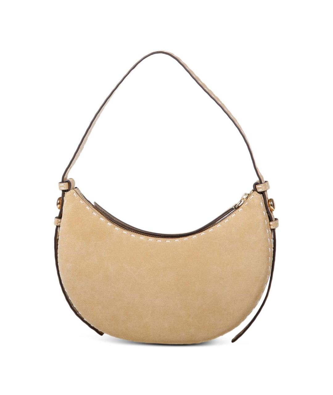 TORY BURCH Бежевая замшевая сумка через плечо, фото 4