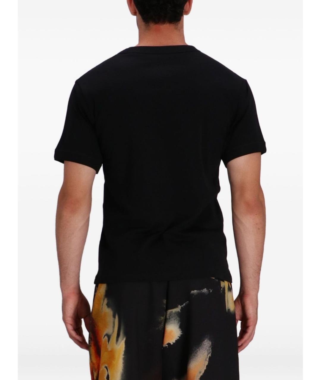 Y-3 Черная хлопковая футболка, фото 4