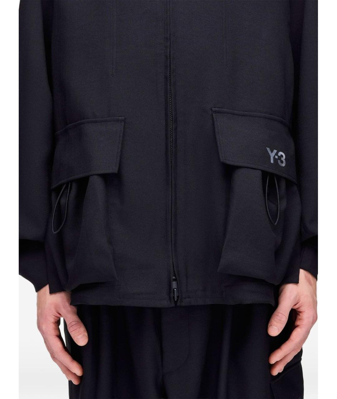Y-3 Черная полиэстеровая куртка, фото 2