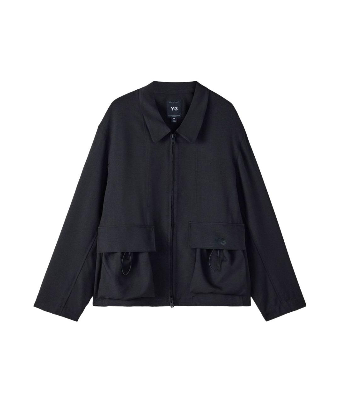 Y-3 Черная полиэстеровая куртка, фото 1