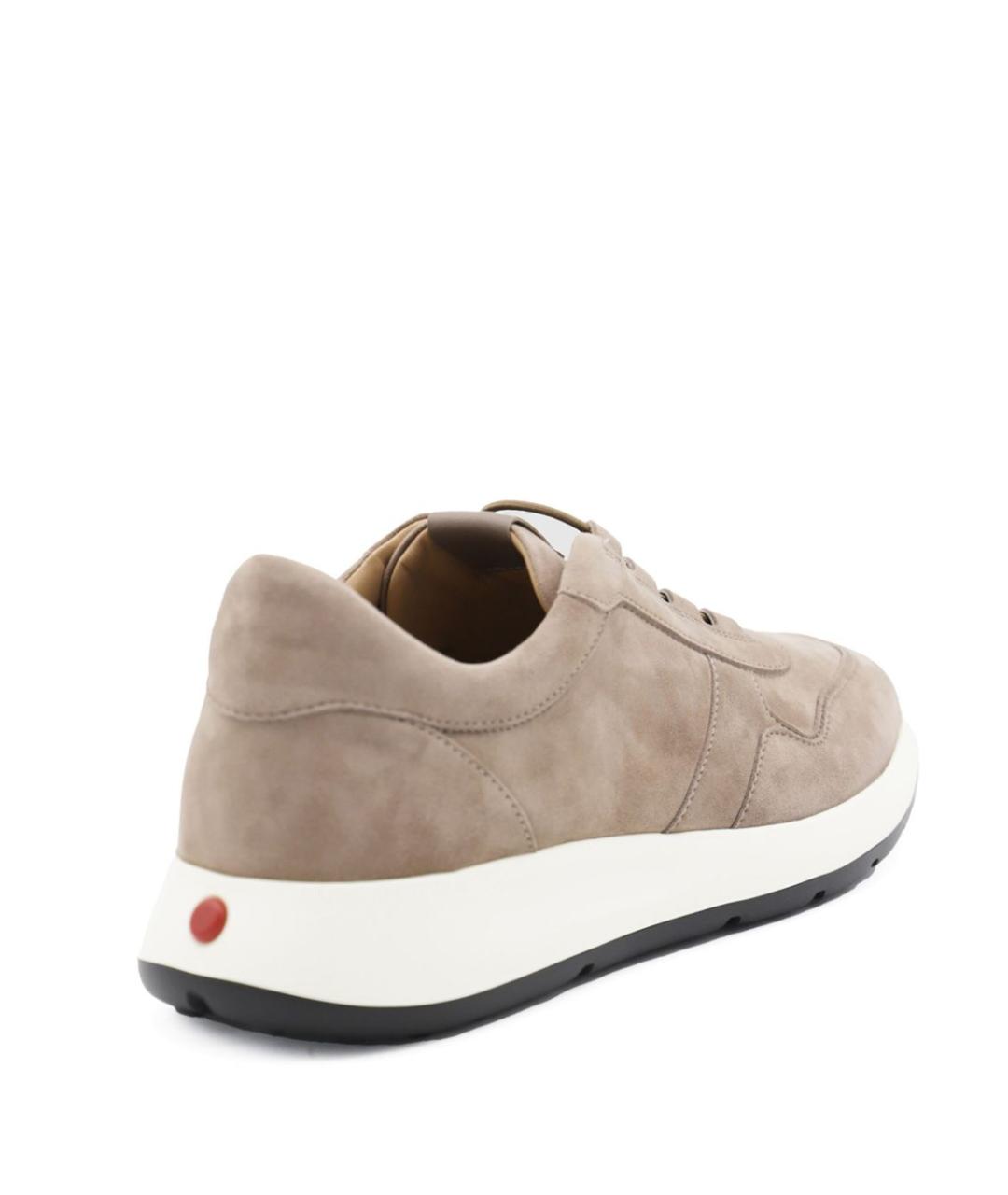 TOD'S Коричневые замшевые низкие кроссовки / кеды, фото 4