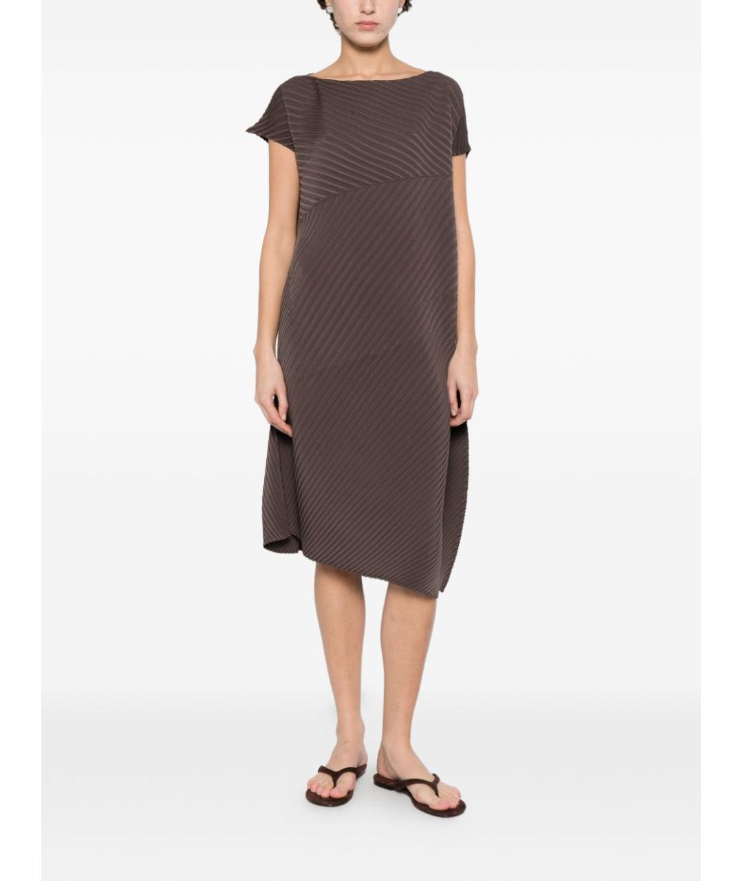 ISSEY MIYAKE Коричневое повседневное платье, фото 2