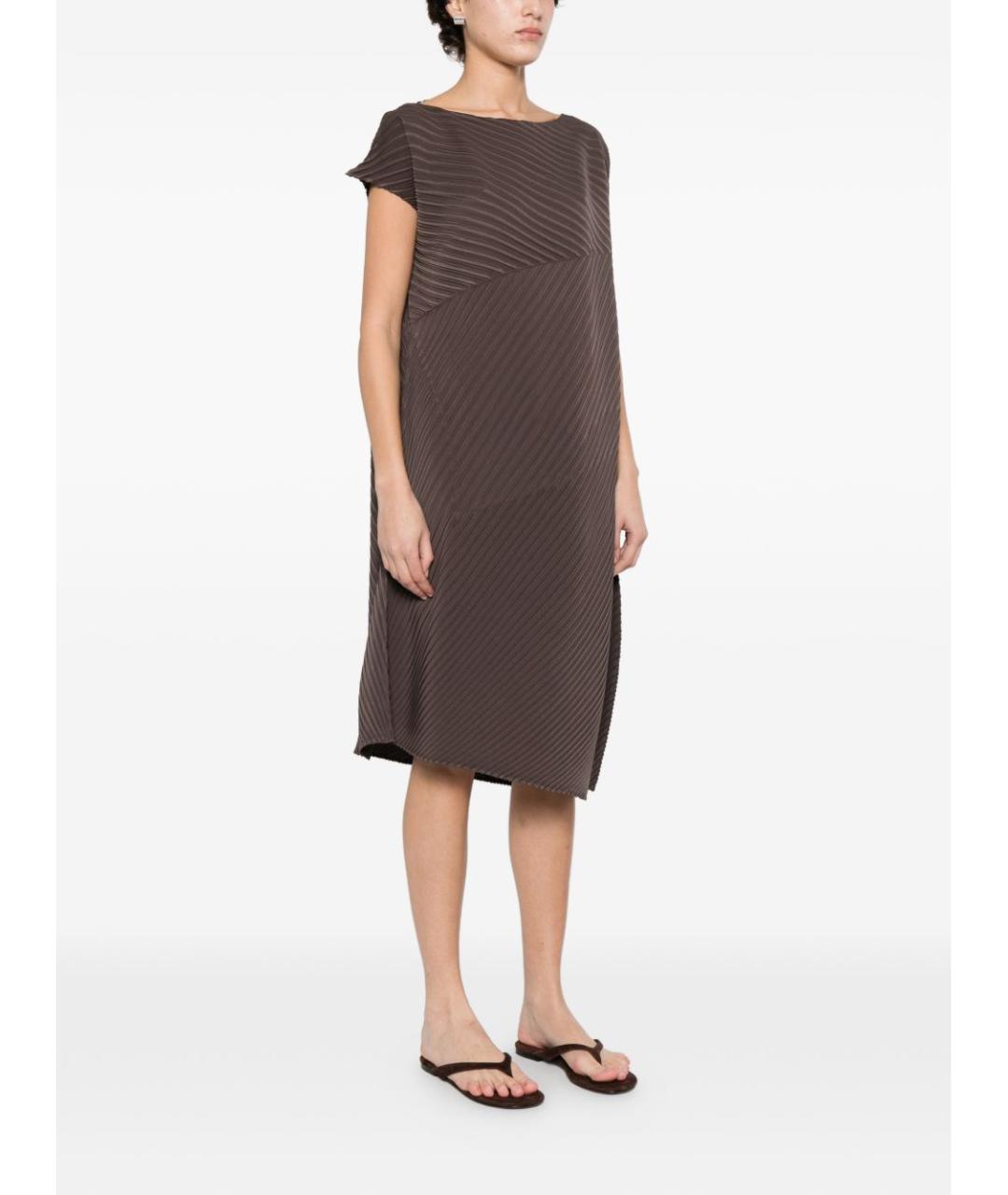 ISSEY MIYAKE Коричневое повседневное платье, фото 4