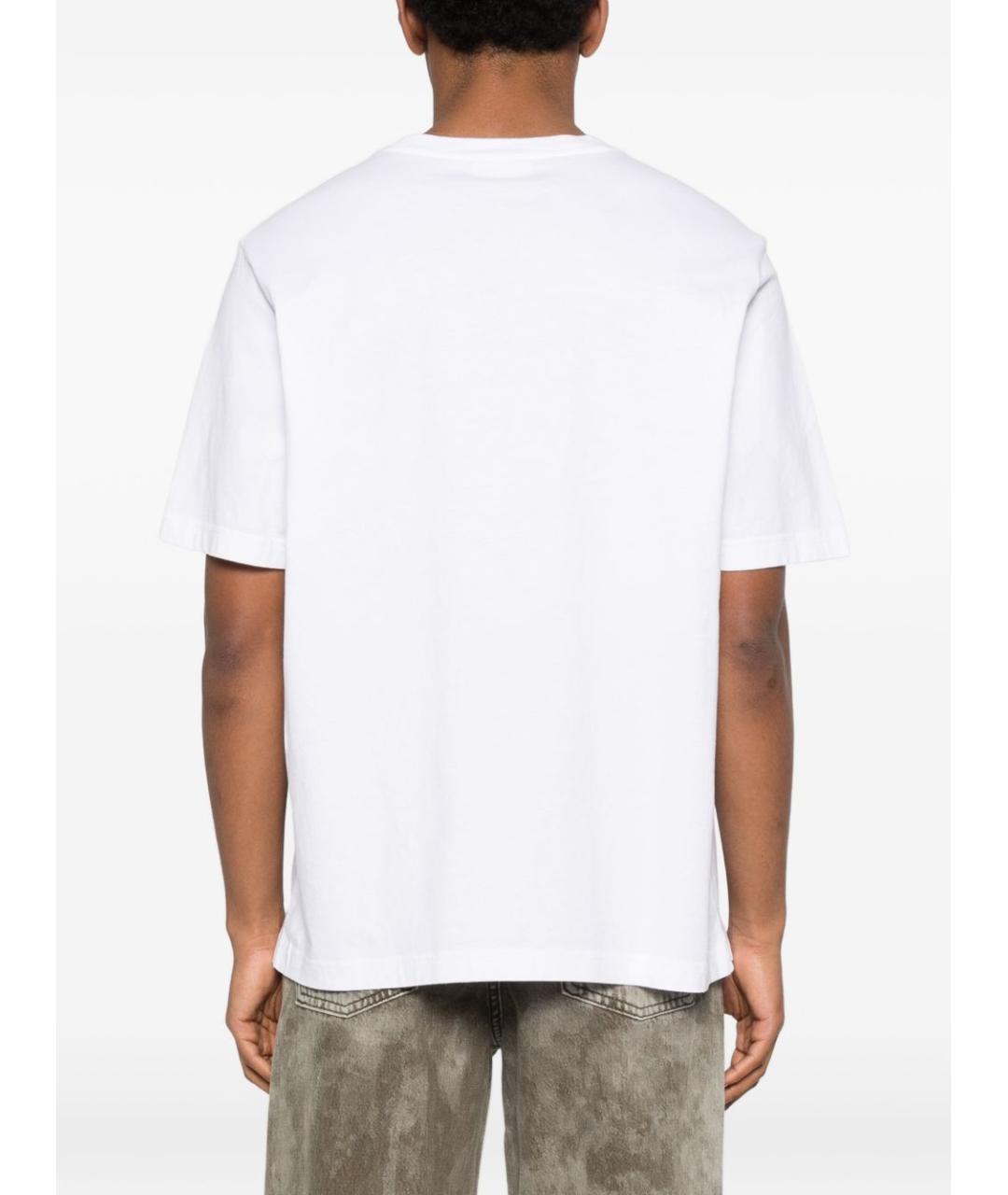 MAISON KITSUNE Белая хлопковая футболка, фото 3