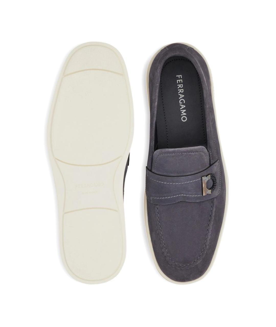 FERRAGAMO Бежевые лоферы, фото 4