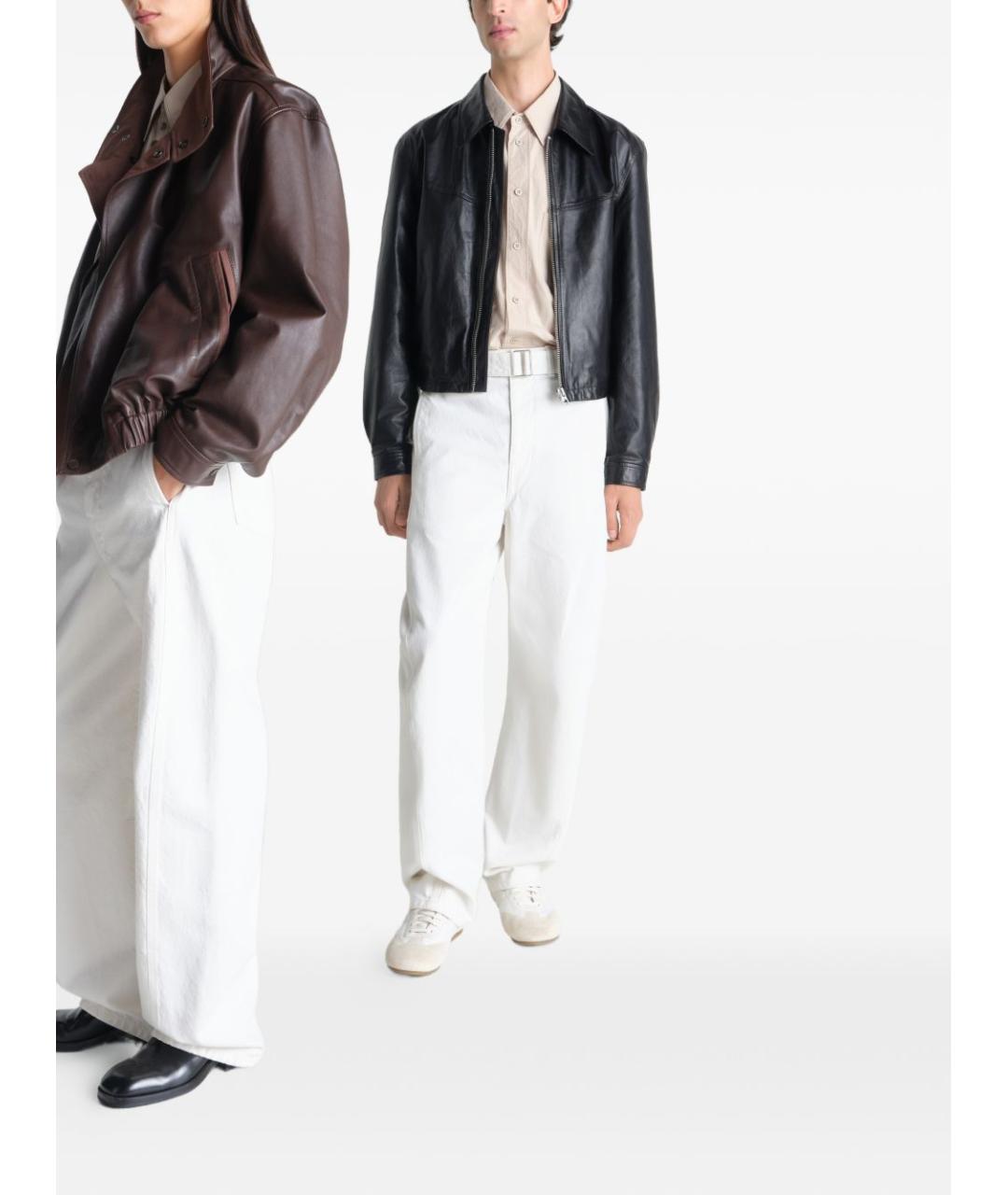 LEMAIRE Белые хлопковые прямые джинсы, фото 7