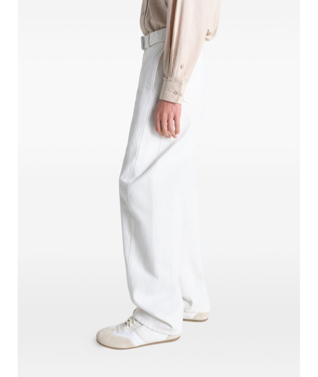 LEMAIRE Белые хлопковые прямые джинсы, фото 6