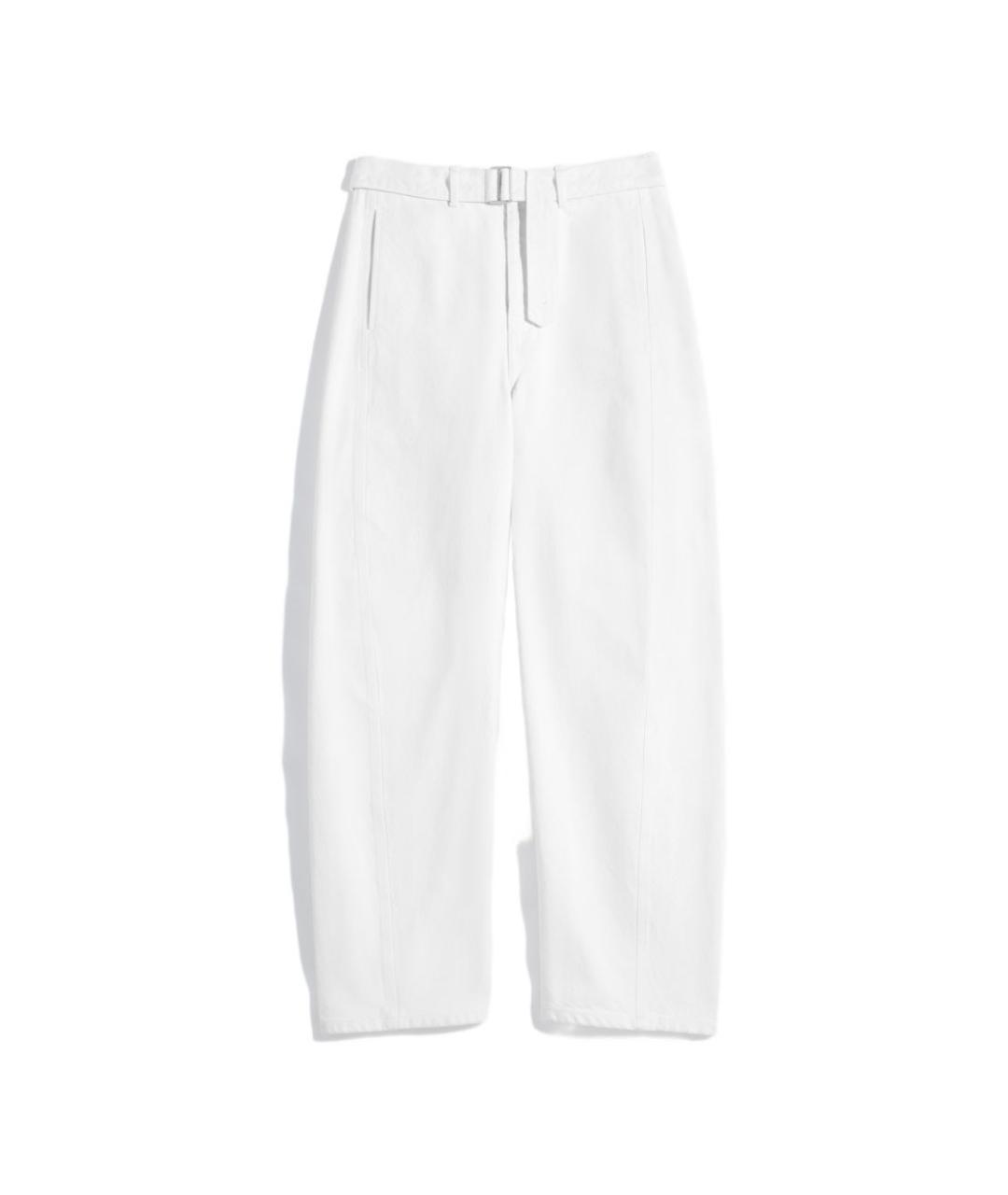 LEMAIRE Белые хлопковые прямые джинсы, фото 1